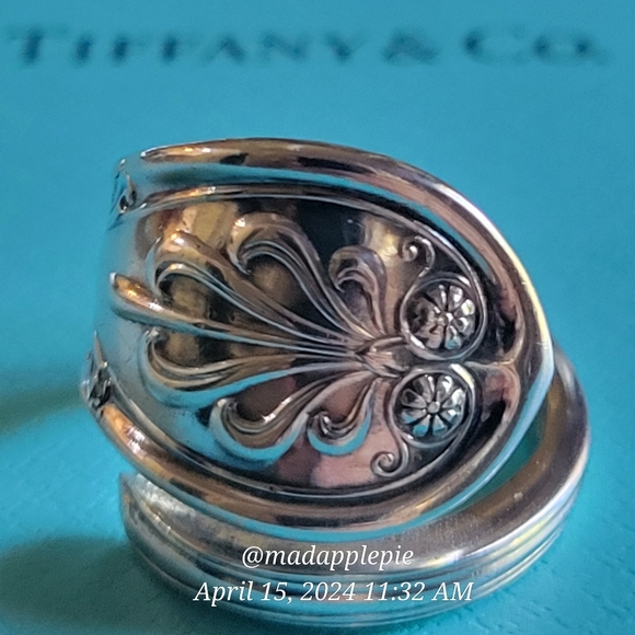 1870 Tiffany & Co. Saratoga Spoon Ring Sterling Silver Luxury Vintage Celeb #2 - Picture 6 of 17